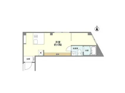 トリアスドットB(ワンルーム/2階)の間取り写真