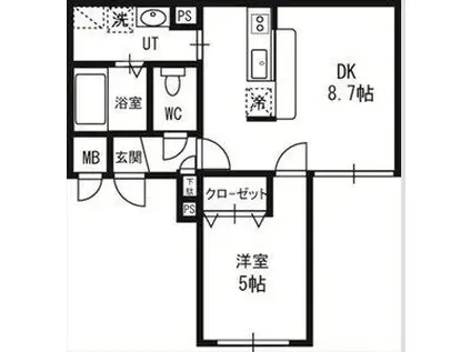 WING KEI(1LDK/4階)の間取り写真