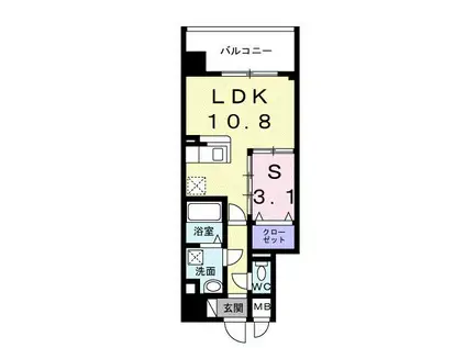 サニーレジデンス吉野II(1LDK/4階)の間取り写真