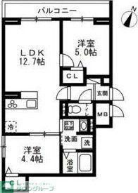NOBLE VILA TOZUKA(2LDK/3階)の間取り写真