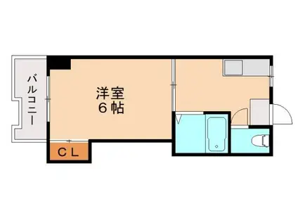 クインハイツ医生ヶ丘(1K/2階)の間取り写真