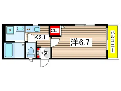 MTアモーレ(1K/3階)の間取り写真