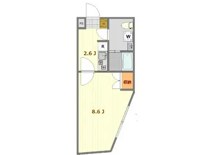 ラシクラス小岩駅前(1K/4階)の間取り写真