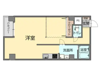 ガレット南森町(1LDK/6階)の間取り写真