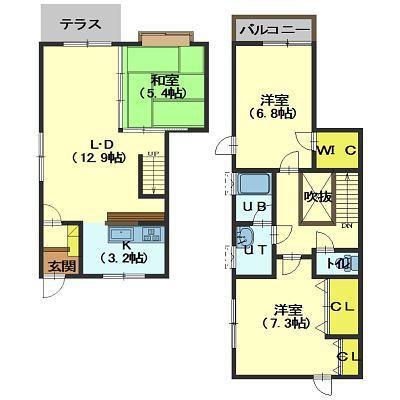 Lスケッチ(3LDK/1階)の間取り写真