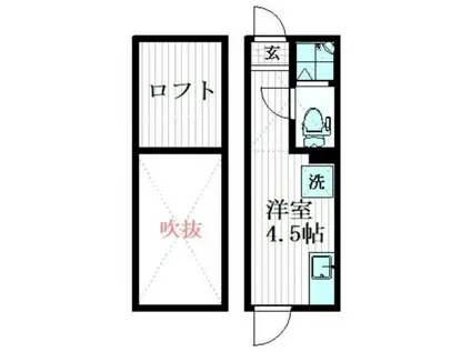 リアナ上石神井アパートメント(ワンルーム/2階)の間取り写真