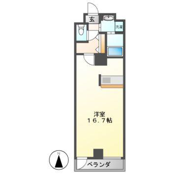 メゾンドール栄(ワンルーム/4階)の間取り写真