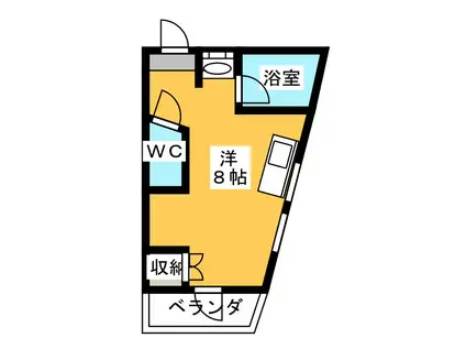 メゾンルーブル(ワンルーム/3階)の間取り写真