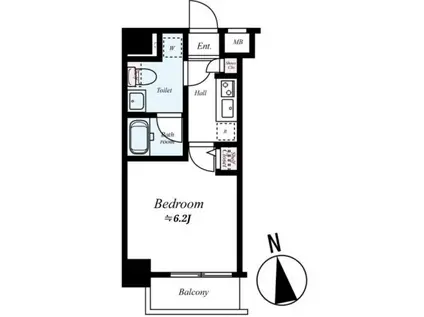 プレールドゥーク池袋(1K/5階)の間取り写真