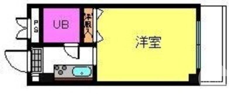 クレストコート(1K/2階)の間取り写真