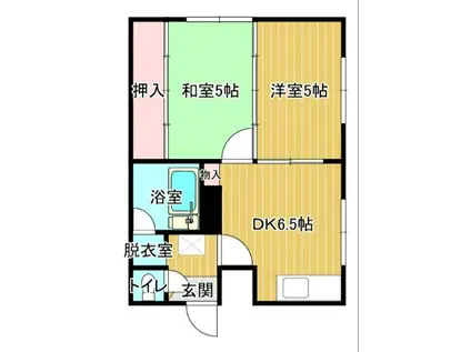 光風荘B(2DK/1階)の間取り写真