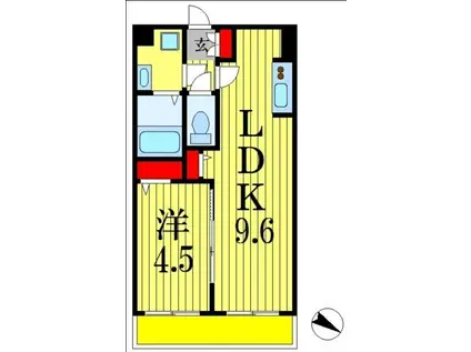 金太郎ヒルズ255(1LDK/6階)の間取り写真