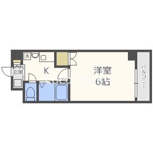 VILLA KEI(1K/4階)の間取り写真