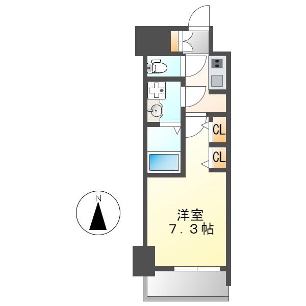 VILLA・SERENO桜山(1K/2階)の間取り写真