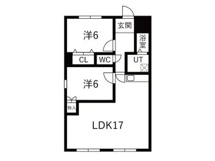 ピボットマンション池下(2LDK/7階)の間取り写真