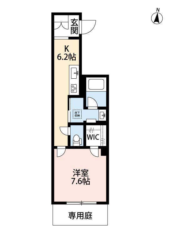 シャーメゾン九品寺(1K/2階)の間取り写真