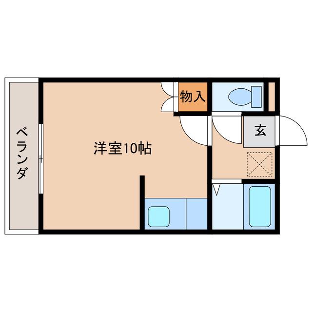 ガーデンKH5(ワンルーム/1階)の間取り写真