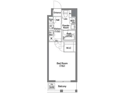 コンフォリア錦糸町DEUX(1K/6階)の間取り写真