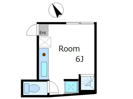AO UMEJIMA(ワンルーム/1階)の間取り写真