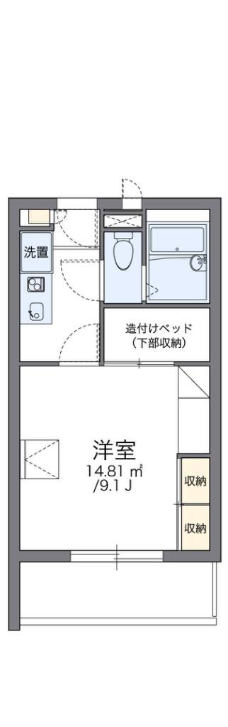 レオパレスリビエルブランシェ(1K/3階)の間取り写真
