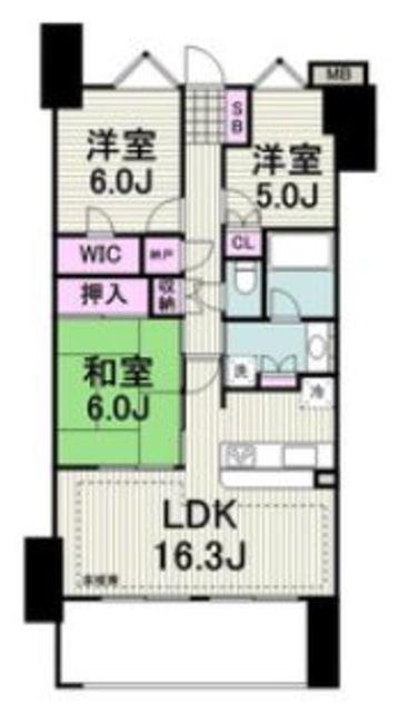 グランシティたまプラーザ I(3LDK/4階)の間取り写真