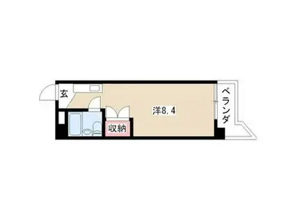 ビラ三秀神明(ワンルーム/5階)の間取り写真