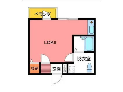 マンション紅花(ワンルーム/4階)の間取り写真