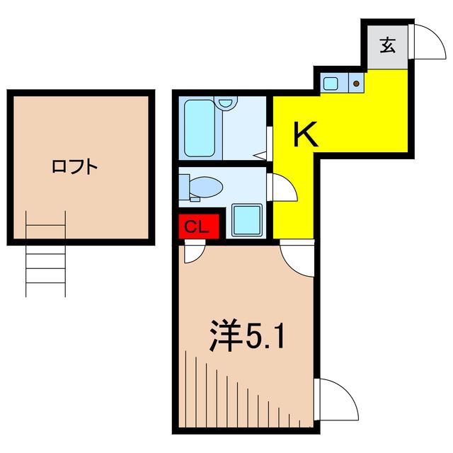 NEXUS綾瀬(1K/2階)の間取り写真