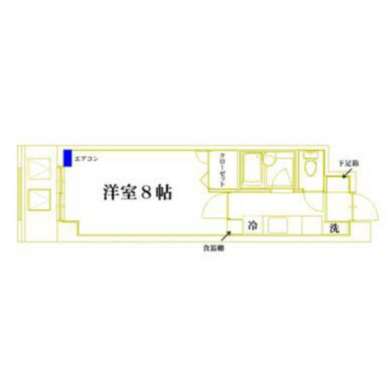 パークハイム西山王(1K/5階)の間取り写真