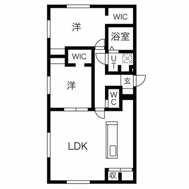 RーFINO札幌桑園(2LDK/5階)の間取り写真