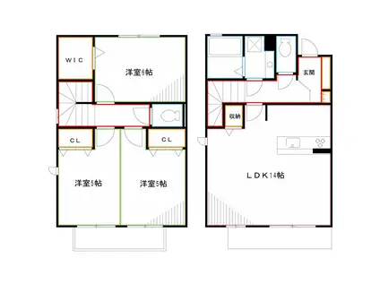 カトレアヴィオレ(3LDK/1階)の間取り写真