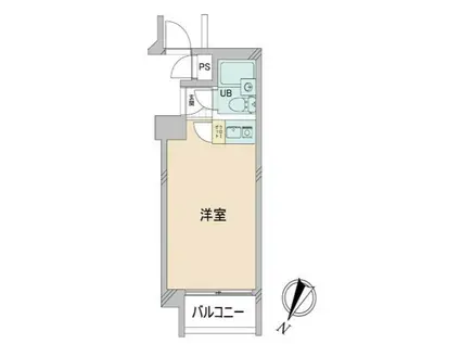 オリエント赤坂モートサイド(ワンルーム/11階)の間取り写真