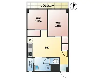 大同コーポ赤羽(2DK/3階)の間取り写真