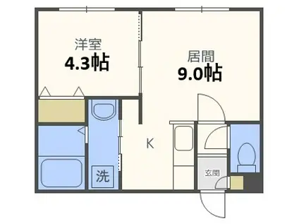 FERIO-II(1LDK/2階)の間取り写真