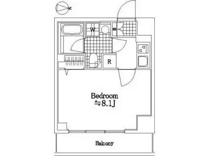 クレイシア世田谷赤堤(1K/1階)の間取り写真