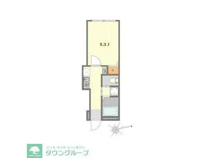 マーレ 明大前(1K/1階)の間取り写真