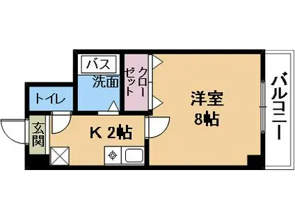 グッドライフ南草津I(1K/9階)の間取り写真