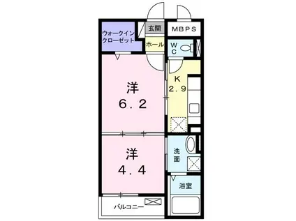 LA LUCE(1DK/1階)の間取り写真