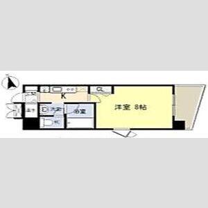 リアンジェ難波(1K/5階)の間取り写真