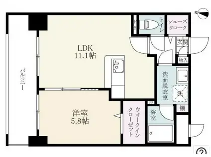 SOPHIA21堀川(1LDK/8階)の間取り写真