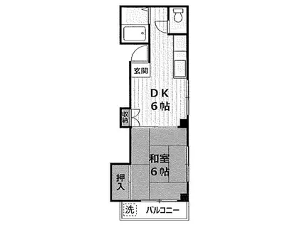 スターハイツ(1DK/3階)の間取り写真