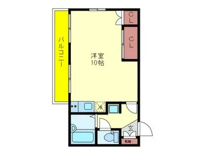 プレシード阪急園田(ワンルーム/2階)の間取り写真