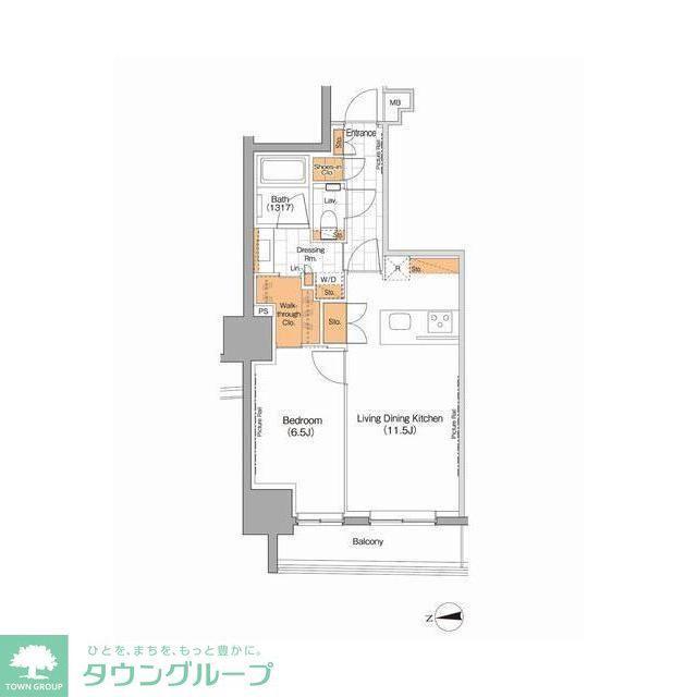 ザ・パークハビオ上野(1LDK/3階)の間取り写真