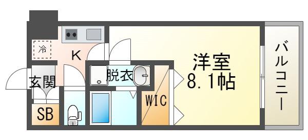 エクセルコート昭和通 -BRIGHT PLACEー(1K/12階)の間取り写真