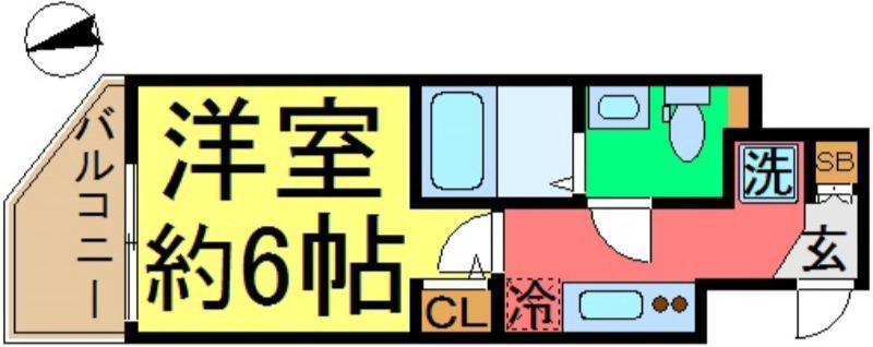 ユリカロゼ新小岩(1K/1階)の間取り写真