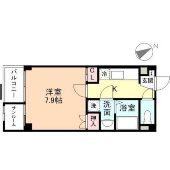 I-VITA TENSHOJI(1K/2階)の間取り写真