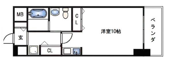MS COURT(ワンルーム/4階)の間取り写真