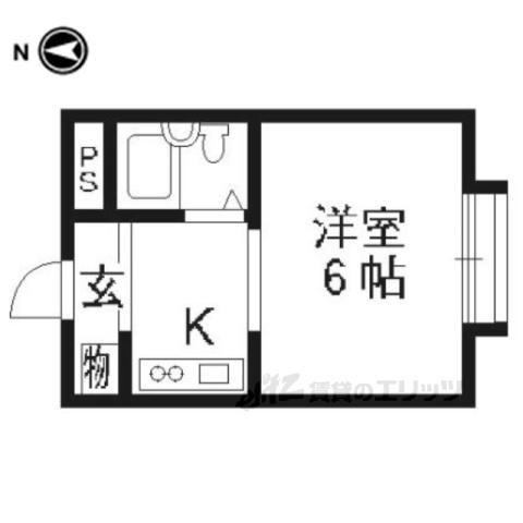 コーポ柏村(1K/2階)の間取り写真