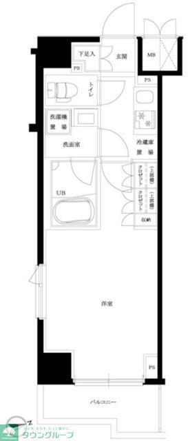 ルーブル川崎神明町(1K/8階)の間取り写真