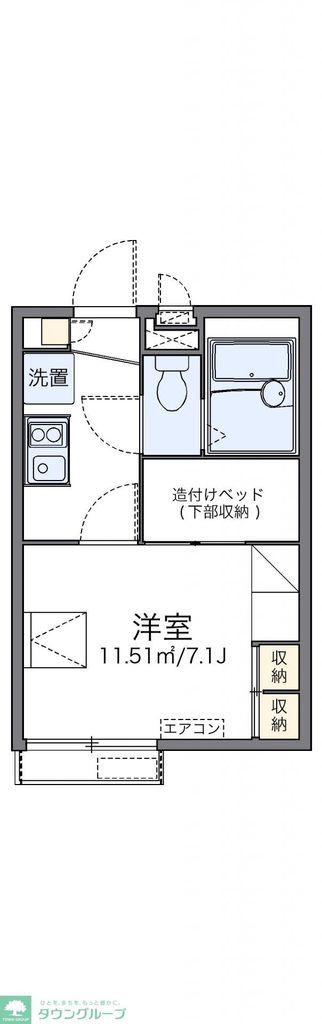 レオパレス西戸部(1K/1階)の間取り写真